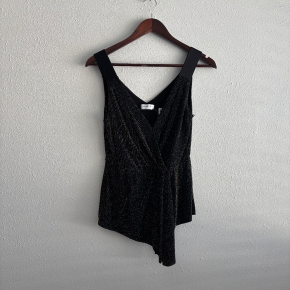 NWT BAILEY/44 Lauren Hutton Gold Sparkle Wrap Top - Picture 2 of 6